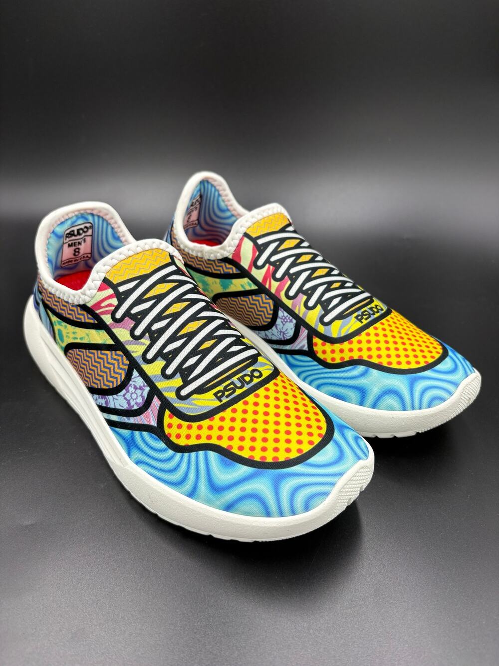 Psudo Men's Court Slip On Sneakers Size 8 in the Cosmic colorway New with Box